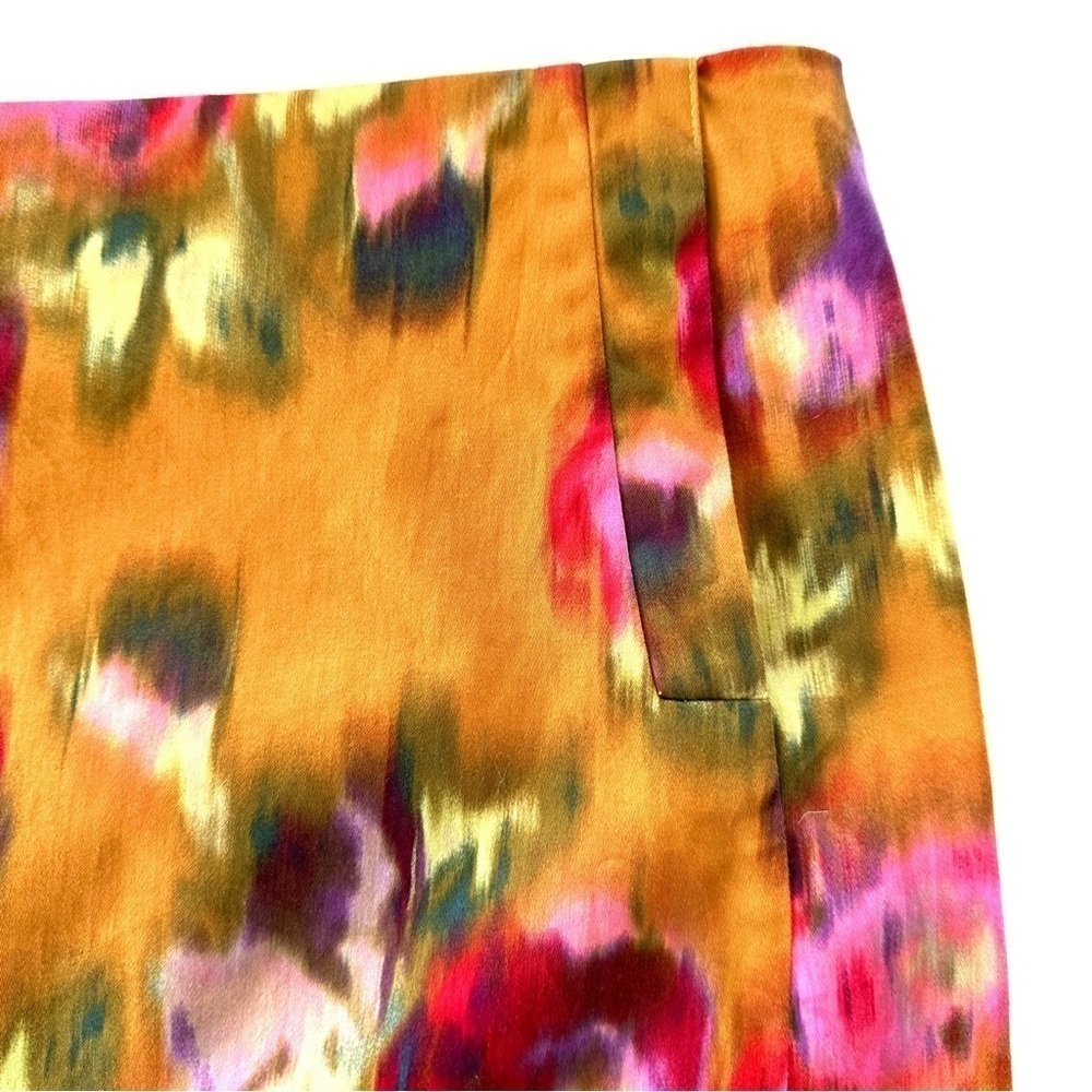 J. Crew mini skirt in a stretch cotton blend, unlined, watercolour print - Picture 5 of 9